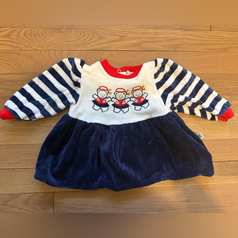Vintage Baby Teddy Bear Dress